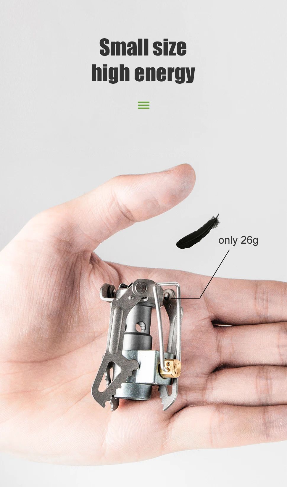 BRS Outdoor Gas Stove Mini Camping Gas Burner 25g Ultralight